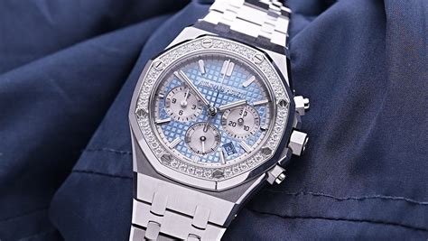 audemars piguet royal oak chronograph ice blue|audemars piguet royal oak cost.